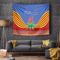 Eswatini Aloe Vera Tapestry with Flag Print and Cultural Motif From Thorn to Flame