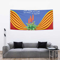 Eswatini Aloe Vera Tapestry with Flag Print and Cultural Motif From Thorn to Flame