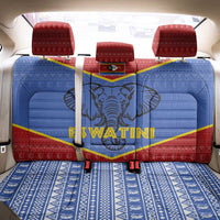 Eswatini Elephant Back Car Seat Cover with Tribal Print and National Flag Details