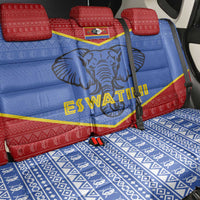 Eswatini Elephant Back Car Seat Cover with Tribal Print and National Flag Details