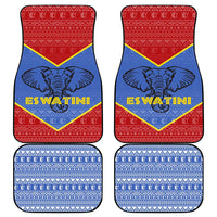 Eswatini Elephant Car Mats with Tribal Print and National Flag Details