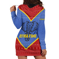 Eswatini Elephant Hoodie Dress with Tribal Print and National Flag Details