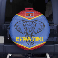Eswatini Elephant Spare Tire Cover with Tribal Print and National Flag Details