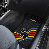 Eswatini Elephant Car Mats with Cosmic Background and Swazi Flag Colors