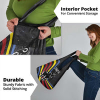 Eswatini Elephant Grocery Bag with Cosmic Background and Swazi Flag Colors