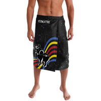 Eswatini Elephant Lavalava with Cosmic Background and Swazi Flag Colors