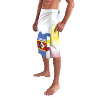 Eswatini Rhino Lavalava with African Map and Traditional Swazi Flag Patterns