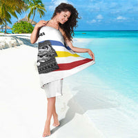 Eswatini Rhino Sarong with African Map and Traditional Swazi Flag Patterns