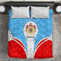 Luxembourg Bedding Set with National Coat of Arms and Letzebuerg Text Design