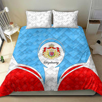 Luxembourg Bedding Set with National Coat of Arms and Letzebuerg Text Design