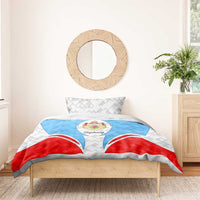 Luxembourg Bedding Set with National Coat of Arms and Letzebuerg Text Design