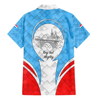 Luxembourg Family Matching Mermaid Dress and Hawaiian Shirt with National Coat of Arms and Letzebuerg Text Design