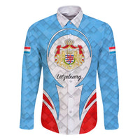 Luxembourg Family Matching Mermaid Dress and Hawaiian Shirt with National Coat of Arms and Letzebuerg Text Design