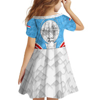 Luxembourg Family Matching Off The Shoulder Long Sleeve Dress and Hawaiian Shirt with National Coat of Arms and Letzebuerg Text Design