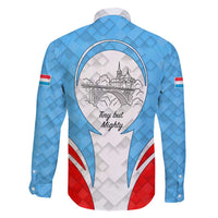 Luxembourg Family Matching Puletasi and Hawaiian Shirt with National Coat of Arms and Letzebuerg Text Design