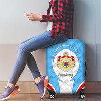 Luxembourg Luggage Cover with National Coat of Arms and Letzebuerg Text Design