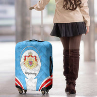 Luxembourg Luggage Cover with National Coat of Arms and Letzebuerg Text Design