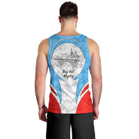 Luxembourg Men Tank Top with National Coat of Arms and Letzebuerg Text Design