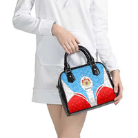 Luxembourg Shoulder Handbag with National Coat of Arms and Letzebuerg Text Design