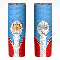 Luxembourg Skinny Tumbler with National Coat of Arms and Letzebuerg Text Design