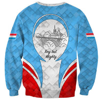 Luxembourg Sweatshirt with National Coat of Arms and Letzebuerg Text Design