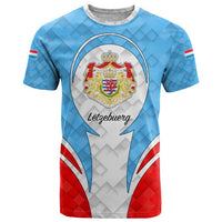 Luxembourg T Shirt with National Coat of Arms and Letzebuerg Text Design