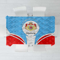 Luxembourg Tablecloth with National Coat of Arms and Letzebuerg Text Design