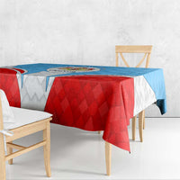Luxembourg Tablecloth with National Coat of Arms and Letzebuerg Text Design