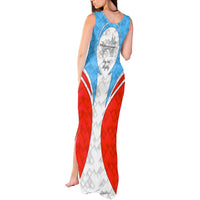 Luxembourg Tank Maxi Dress with National Coat of Arms and Letzebuerg Text Design