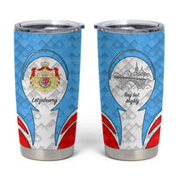 Luxembourg Tumbler Cup with National Coat of Arms and Letzebuerg Text Design