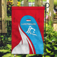 Luxembourg Garden Flag with National Flag Colors and White Lion Crest Design