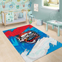 Luxembourg Flag Area Rug with Colorful Graffiti Street Art Design - Wonder Print Shop