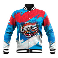 Luxembourg Flag Baseball Jacket with Colorful Graffiti Street Art Design - Wonder Print Shop