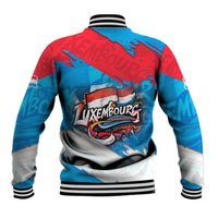 Luxembourg Flag Baseball Jacket with Colorful Graffiti Street Art Design - Wonder Print Shop