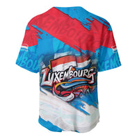 Luxembourg Flag Baseball Jersey with Colorful Graffiti Street Art Design - Wonder Print Shop