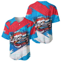 Luxembourg Flag Baseball Jersey with Colorful Graffiti Street Art Design - Wonder Print Shop