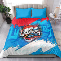 Luxembourg Flag Bedding Set with Colorful Graffiti Street Art Design - Wonder Print Shop