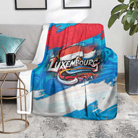 Luxembourg Flag Blanket with Colorful Graffiti Street Art Design - Wonder Print Shop