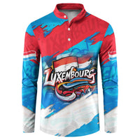 Luxembourg Flag Button Sweatshirt with Colorful Graffiti Street Art Design - Wonder Print Shop