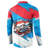 Luxembourg Flag Button Sweatshirt with Colorful Graffiti Street Art Design - Wonder Print Shop