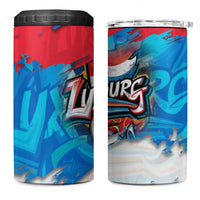 Luxembourg Flag 4 in 1 Can Cooler Tumbler with Colorful Graffiti Street Art Design - Wonder Print Shop