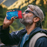 Luxembourg Flag 4 in 1 Can Cooler Tumbler with Colorful Graffiti Street Art Design - Wonder Print Shop