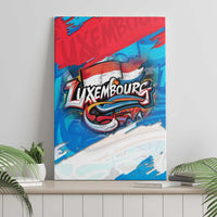 Luxembourg Flag Canvas Wall Art with Colorful Graffiti Street Art Design - Wonder Print Shop