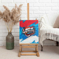 Luxembourg Flag Canvas Wall Art with Colorful Graffiti Street Art Design - Wonder Print Shop
