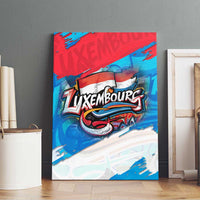 Luxembourg Flag Canvas Wall Art with Colorful Graffiti Street Art Design - Wonder Print Shop