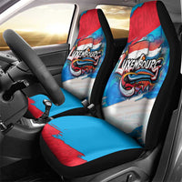 Luxembourg Flag Car Seat Cover with Colorful Graffiti Street Art Design - Wonder Print Shop