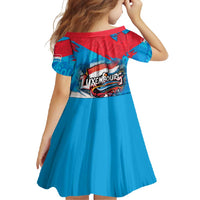 Luxembourg Flag Family Matching Long Sleeve Bodycon Dress and Hawaiian Shirt with Colorful Graffiti Street Art Design - Wonder Print Shop