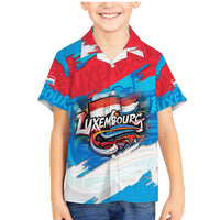Luxembourg Flag Family Matching Mermaid Dress and Hawaiian Shirt with Colorful Graffiti Street Art Design - Wonder Print Shop