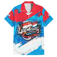 Luxembourg Flag Family Matching Off Shoulder Short Dress and Hawaiian Shirt with Colorful Graffiti Street Art Design - Wonder Print Shop