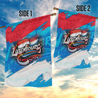 Luxembourg Flag Garden Flag with Colorful Graffiti Street Art Design - Wonder Print Shop